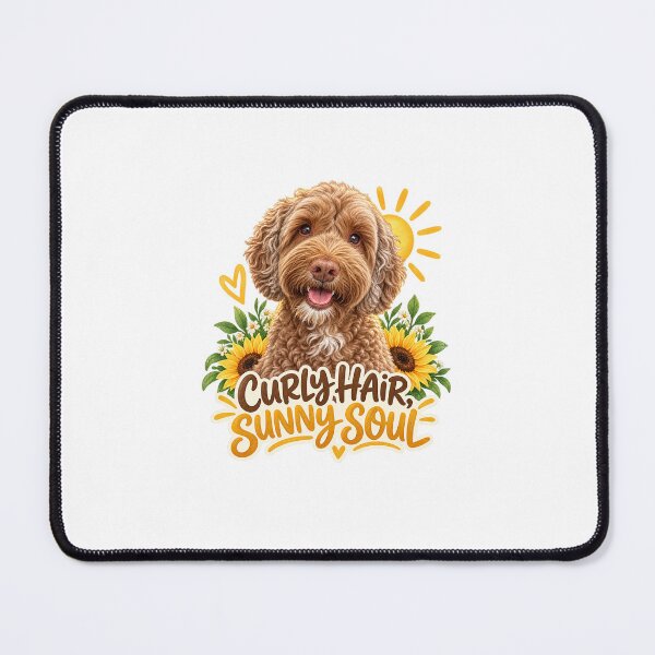 Item preview, Curly Hair Sunny Soul – Happy Labradoodle designed and sold by Mori Finch Press.