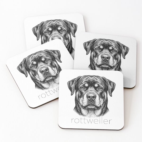 Item preview, Rottweiler Portrait Illustration designed and sold by SUP-R-Ts.