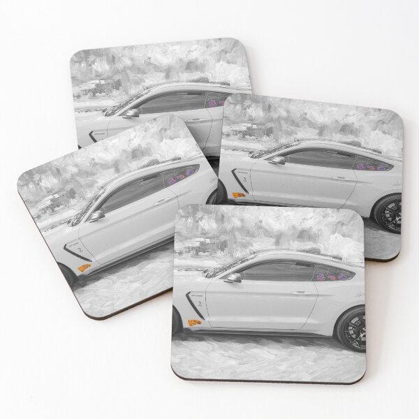 Item preview,  2020 Ford Shelby Mustang GT350 Twister Orange Muscle Car 3/4 Profile Art designed and sold by RichFrancoCars.
