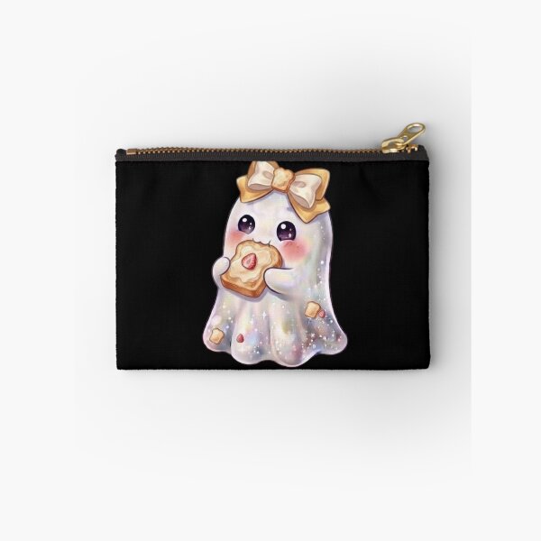Item preview, Cute Kawaii Ghost Eating a Toast Design / Fall Season / Halloween / Foodie / Butter/ Strawberry T-shirts mugs stickers phone case hardcover journal poster designed and sold by TeenLake.