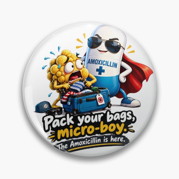 Item preview, Pack Your Bags Micro Boy Amoxicillin Hero  designed and sold by Surviving Monday Club.
