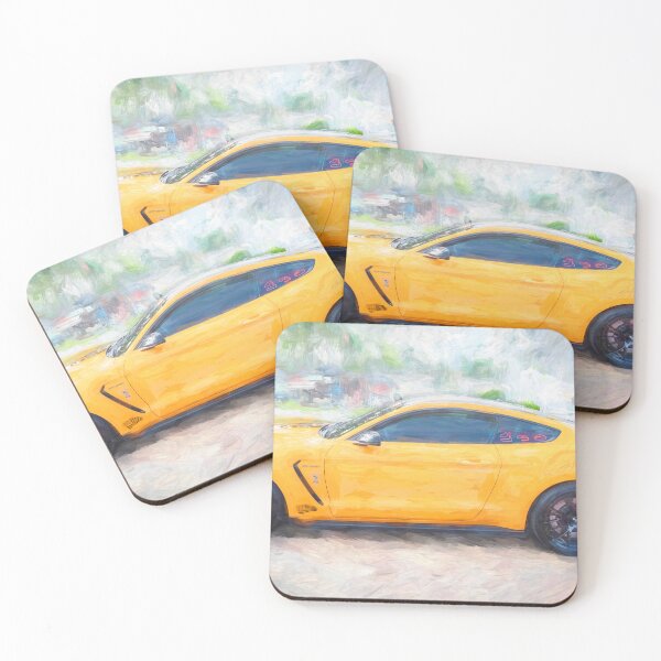 Item preview,  2020 Ford Shelby Mustang GT350 Twister Orange Muscle Car 3/4 Profile Art designed and sold by RichFrancoCars.