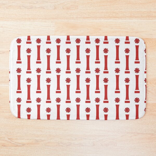 Item preview, Minimalist Orange Geometric Pattern - Seamless Floral Columns Repeat Print designed and sold by Rehnair.