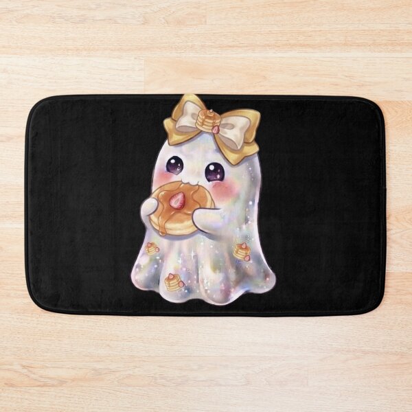 Item preview, Cute Kawaii Ghost Eating a Pancake Design / Fall Season / Halloween / Foodie / Butter/ Strawberry T-shirts mugs stickers phone case hardcover journal poster designed and sold by TeenLake.