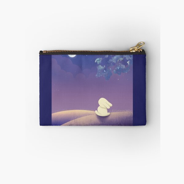 Item preview, Cute Bunny Full Moon Night Sky - Mid Autumn Festival Landscape Print designed and sold by Rehnair.