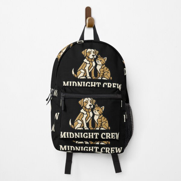 Item preview, Geometric Dog And Cat Midnight Crew Flat Design designed and sold by ZUMERI.