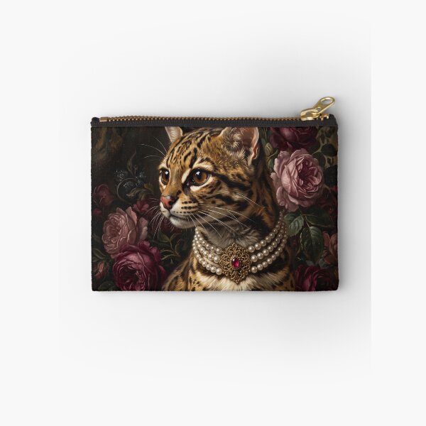 Item preview, Regal Ocelot Portrait with Ruby Brooch designed and sold by Real Beast Art.