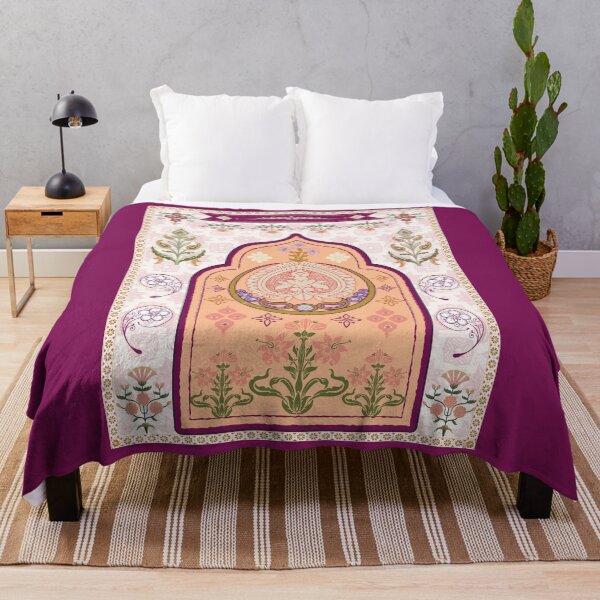 Item preview, Vintage Indian Arch Paisley Cream - Traditional Mughal Arch Tapestry Print designed and sold by Rehnair.