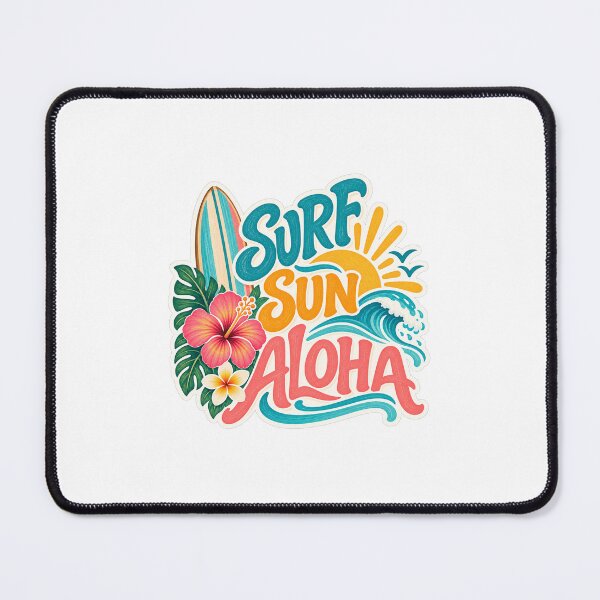 Item preview, Surf Sun Aloha Hawaiian Kauai Surf Sticker designed and sold by SurfShop Design.