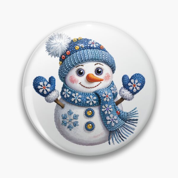 Item preview, Festive Snowman in Blue Attire designed and sold by jkrphoto.