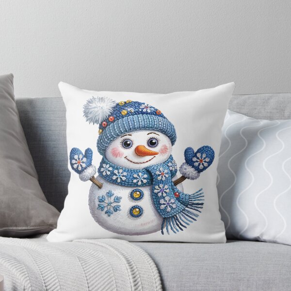 Item preview, Festive Snowman in Blue Attire designed and sold by jkrphoto.