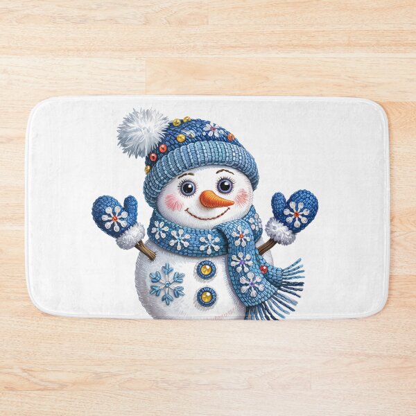 Item preview, Festive Snowman in Blue Attire designed and sold by jkrphoto.