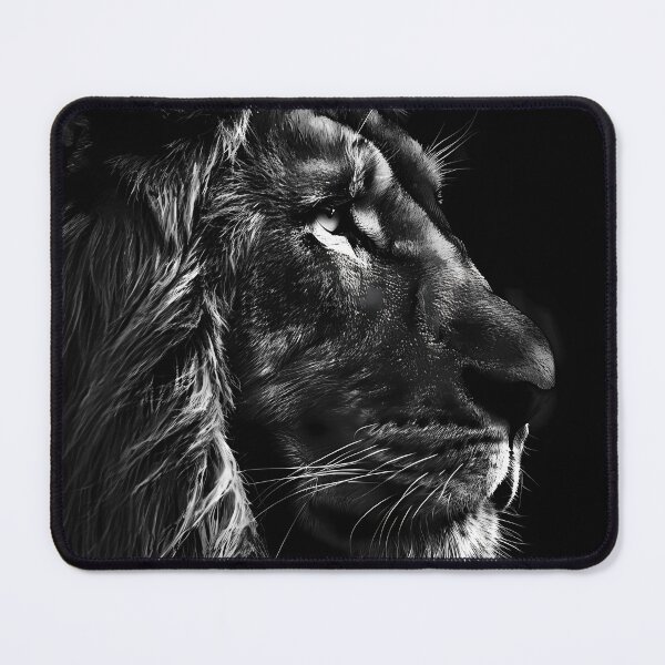 Item preview, Majestic Lion in Shadow – Low-Key Fine Art Portrait designed and sold by Artdavesalzburg.