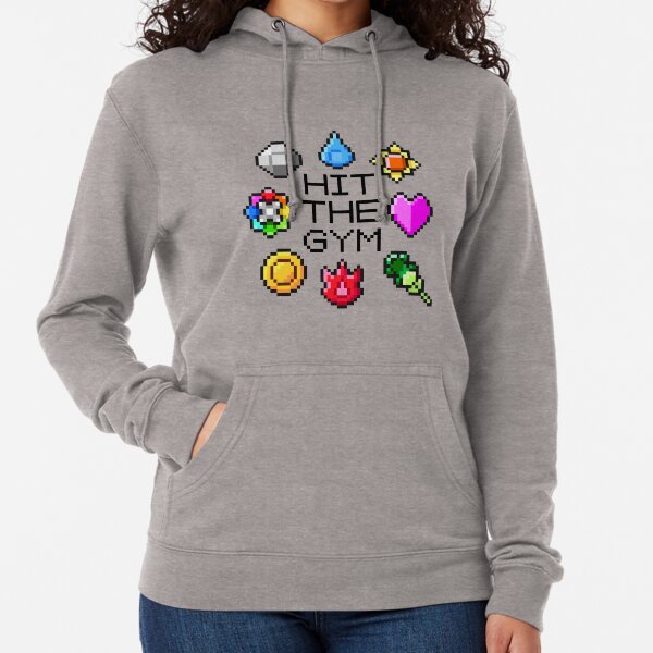 "Hit The Gym" Indigo League Badges Lightweight Hoodie