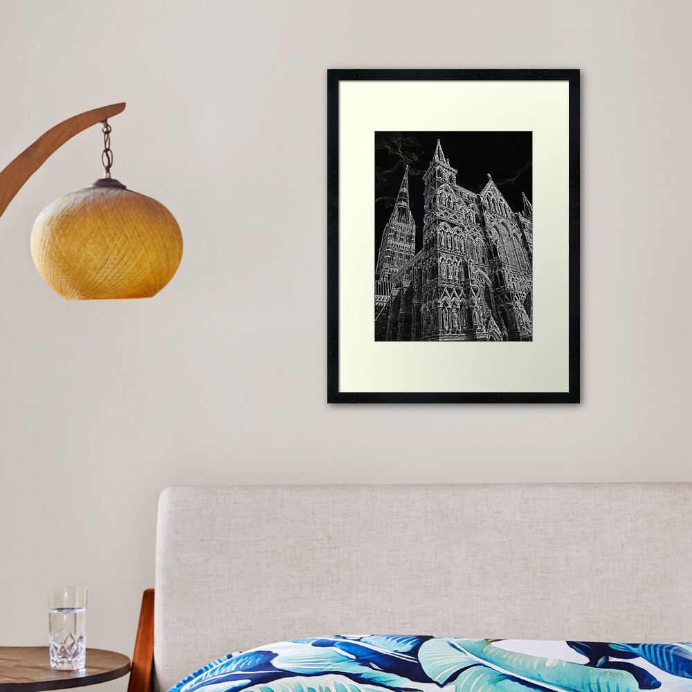 Salisbury Cathedral (MKW-O.39) Framed Art Print