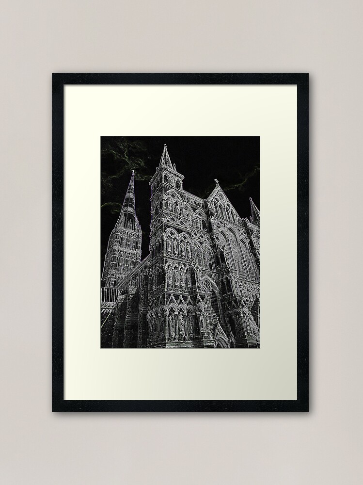 Alternate view of Salisbury Cathedral (MKW-O.39) Framed Art Print