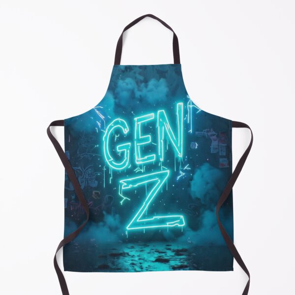 Item preview, Glowing Cyan Electric Gen-Z Graffiti Street Art designed and sold by HappyPrintCo.