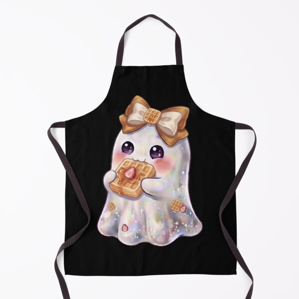 Item preview, Cute Kawaii Ghost Eating a Waffle Design / Fall Season / Halloween / Foodie / Maple Syrup / Strawberry T-shirts mugs stickers phone case hardcover journal poster designed and sold by TeenLake.
