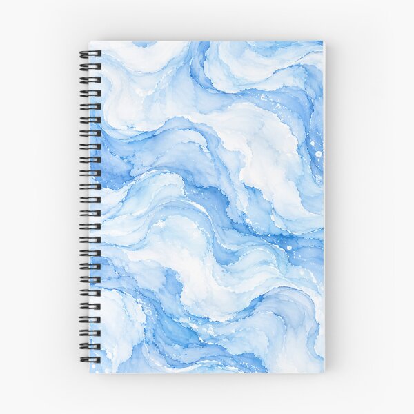 Item preview, Pastel Blue Marble Watercolor Swirls designed and sold by Side Quest Co..