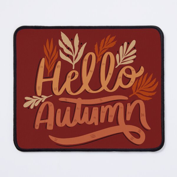 Item preview, Hello Autumn Terracotta Leaf Typography Botanical Fall designed and sold by SolutionsArt.