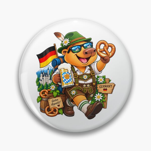 Item preview, Bavarian Capybara – Pretzel Mode On | Funny Germany Travel designed and sold by CapybaraTravels.