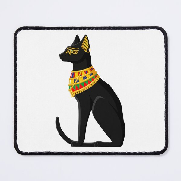 Item preview, Ancient Egyptian Black Cat - Bastet Goddess Art designed and sold by Ahmed Boss.