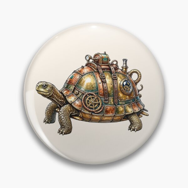 Item preview, Steampunk Turtle – Vintage Watercolor Mechanical Tortoise designed and sold by SweetLilith.