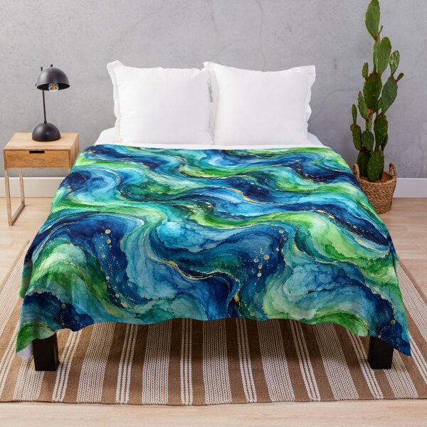 Item preview, Oceanic Gold Vein Marble Swirls designed and sold by Side Quest Co..