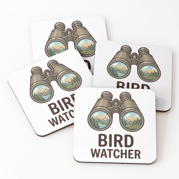 Item preview, Bird Watcher Binoculars Nature Landscape - Retro Outdoor Hiker Graphic Design designed and sold by Rehnair.
