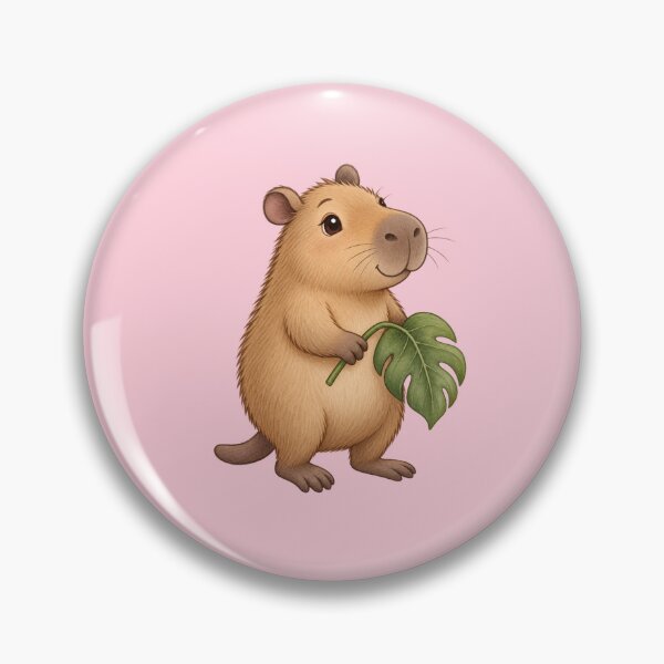 Item preview, Cute Capybara with Tropical Leaf designed and sold by PrintGo26.