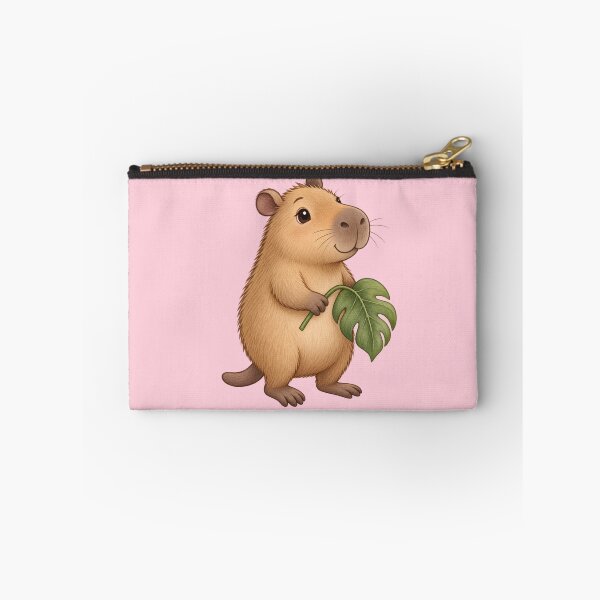 Item preview, Cute Capybara with Tropical Leaf designed and sold by PrintGo26.