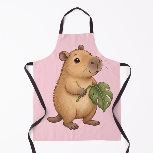 Item preview, Cute Capybara with Tropical Leaf designed and sold by PrintGo26.