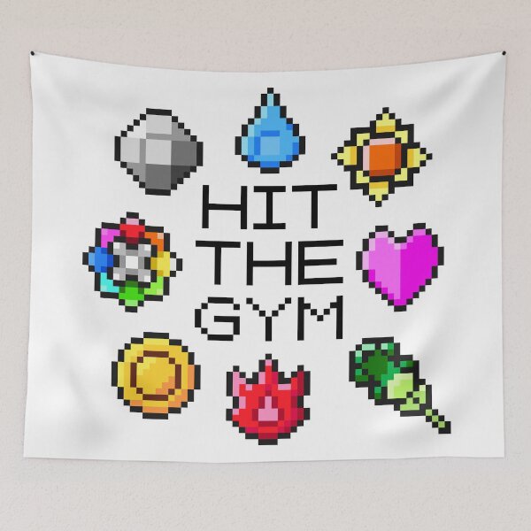 Item preview, "Hit The Gym" Indigo League Badges designed and sold by Noodge.