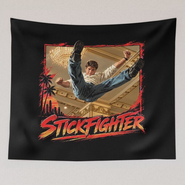 Item preview, STICKFIGHTER – 80s Retro Martial Arts Action Movie designed and sold by SvarunPogani.