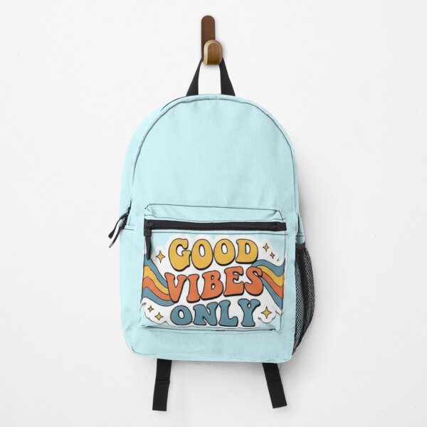 Item preview, Good Vibes Only Retro 70s Bubble Letter - Cute Motivational Sticker Design designed and sold by Rehnair.