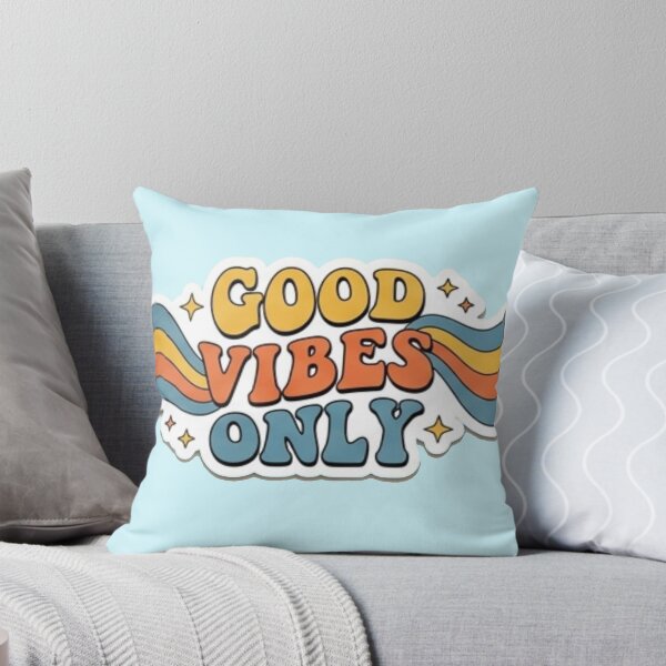 Item preview, Good Vibes Only Retro 70s Bubble Letter - Cute Motivational Sticker Design designed and sold by Rehnair.