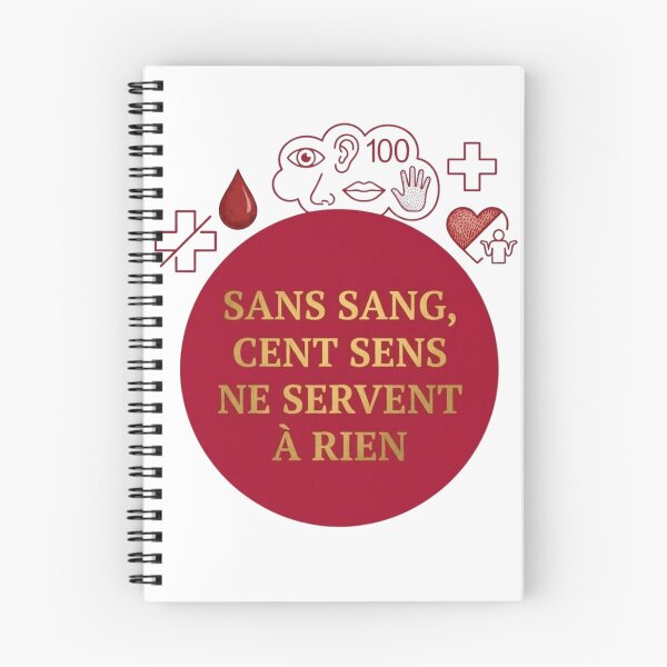Item preview, Without Blood, a Hundred Senses Are Useless - French Humor and Wordplay designed and sold by Bitty777.