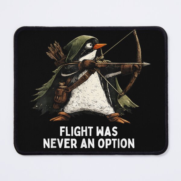 Item preview, Flight was Never an Option Archer Penguin designed and sold by Churt-Decor.