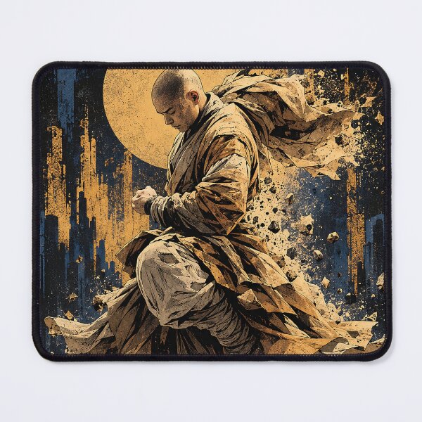 Item preview, Held Between Worlds — Floating Monk Spiritual Art designed and sold by SacredLensV.