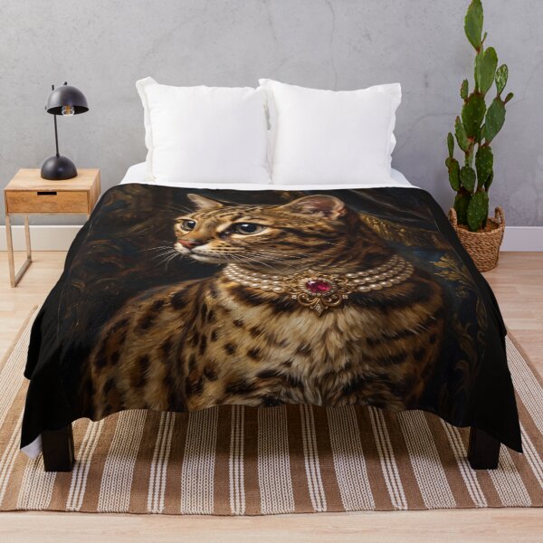 Item preview, Regal Ocelot Portrait with Ruby Medallio designed and sold by Real Beast Art.