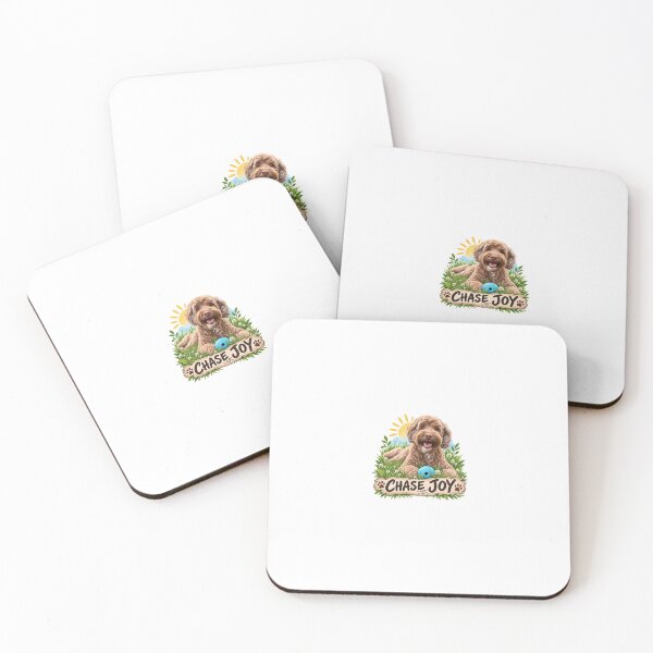 Item preview, Chase Joy – Happy Labradoodle Fetch Dog designed and sold by Mori Finch Press.