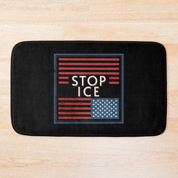 Item preview, STOP ICE protest design with US flag in grunge style designed and sold by FeverVoid.