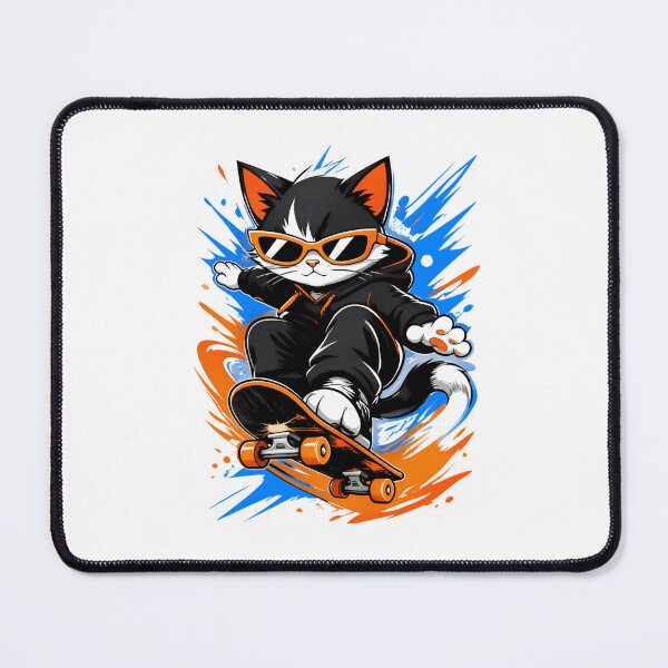Item preview, Cool Skateboarder Cat in Hoodie and Sunglasses designed and sold by Catchy-Couture.