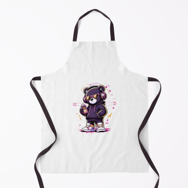 Item preview, Chill DJ Bear with Headphones and Retro MP3 Player designed and sold by Catchy-Couture.