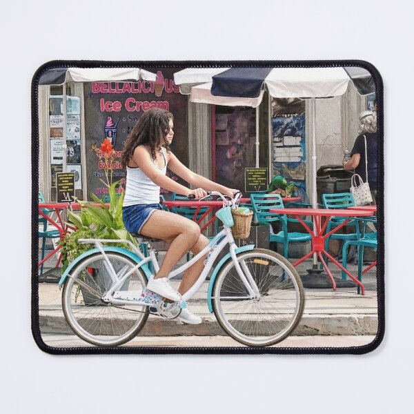 Item preview, Ocean Grove NJ – Biking Along Main Avenue designed and sold by Susan Savad.