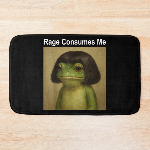 Item preview, Rage consumes me Frog Funny Frog Bob Haircut Meme Humor Gift designed and sold by Churt-Decor.