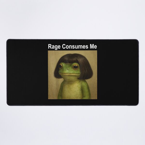 Item preview, Rage consumes me Frog Funny Frog Bob Haircut Meme Humor Gift designed and sold by Churt-Decor.