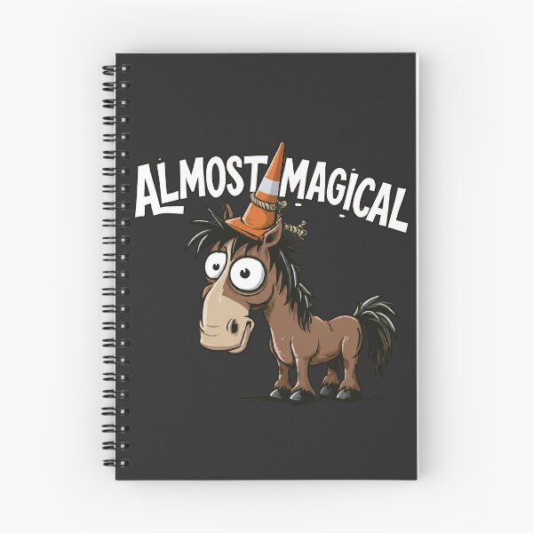 Item preview, Almost Magical – Funny Horse with Traffic Cone designed and sold by AceEye.
