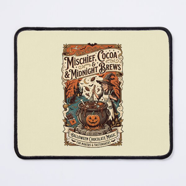 Item preview, Mischief, cocoa & midnight brews - Halloween for chocolate makers & testmakers designed and sold by ParadoxParadox.