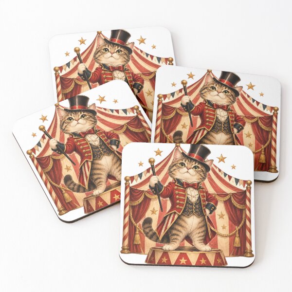 Item preview, Vintage Circus Ringmaster Cat designed and sold by CanArtVision.